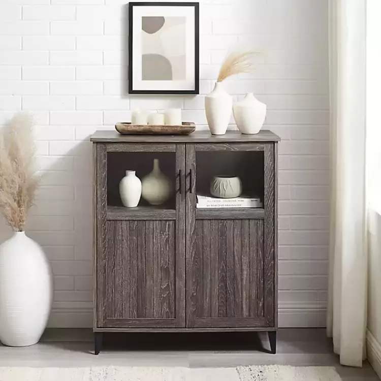 Wood Glass Windows Storage Cabinet>Kirklands Home Cheap