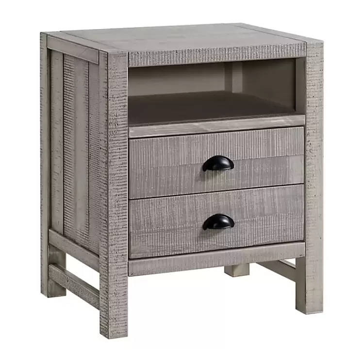 Wood Open Shelf Nightstand>Kirklands Home Clearance
