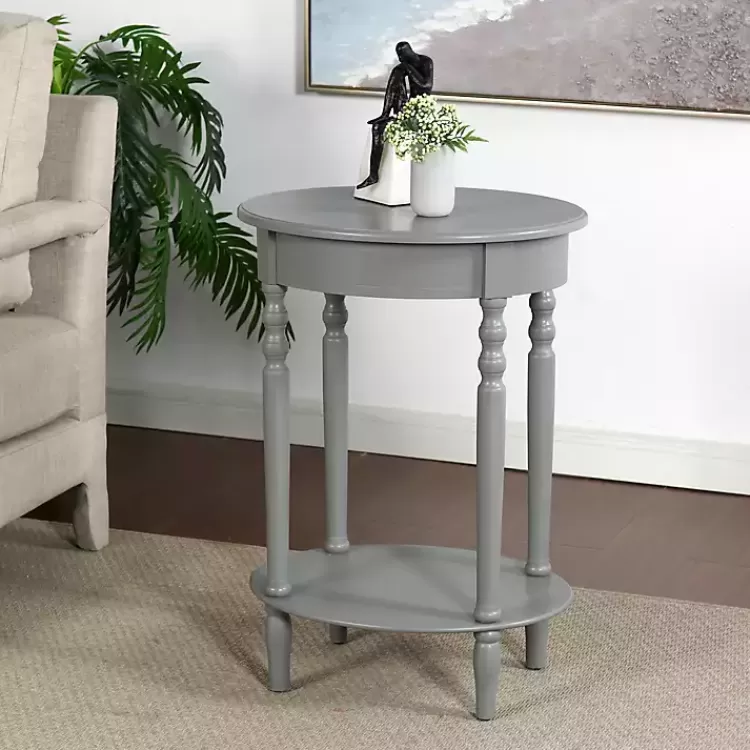 Wood Oval Emily Accent Table>Kirklands Home Shop