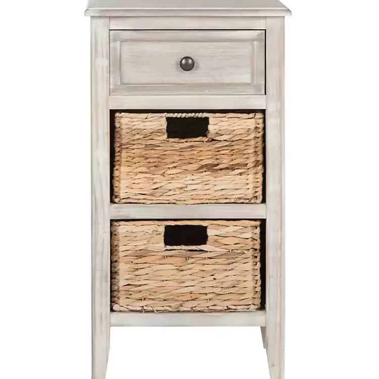 Wood Side Table with Baskets>Kirklands Home Discount