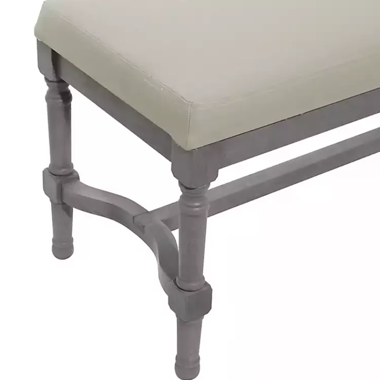 gray_wood_upholstered_burlap_seat_bench_3.webp Wood Upholstered Burlap Seat Bench>Kirklands Home Fashion