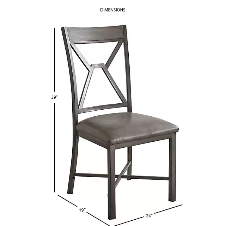 gray_wood_upholstered_pc_dining_set_5.webp Gray Wood Upholstered 5-pc. Dining Set>Kirklands Home Hot