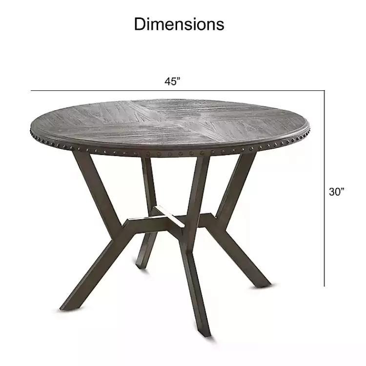 gray_wood_upholstered_pc_dining_set_6.webp Gray Wood Upholstered 5-pc. Dining Set>Kirklands Home Hot