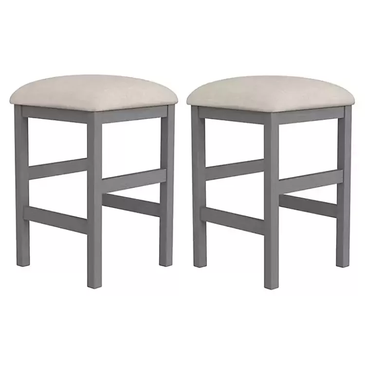 Wood Upholstered Seat 2-pc. Counter Stool Set>Kirklands Home Clearance