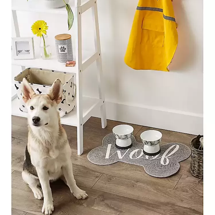 gray_woof_bone_pet_bowl_mat_5.webp Gray Woof Bone Pet Bowl Mat>Kirklands Home Discount