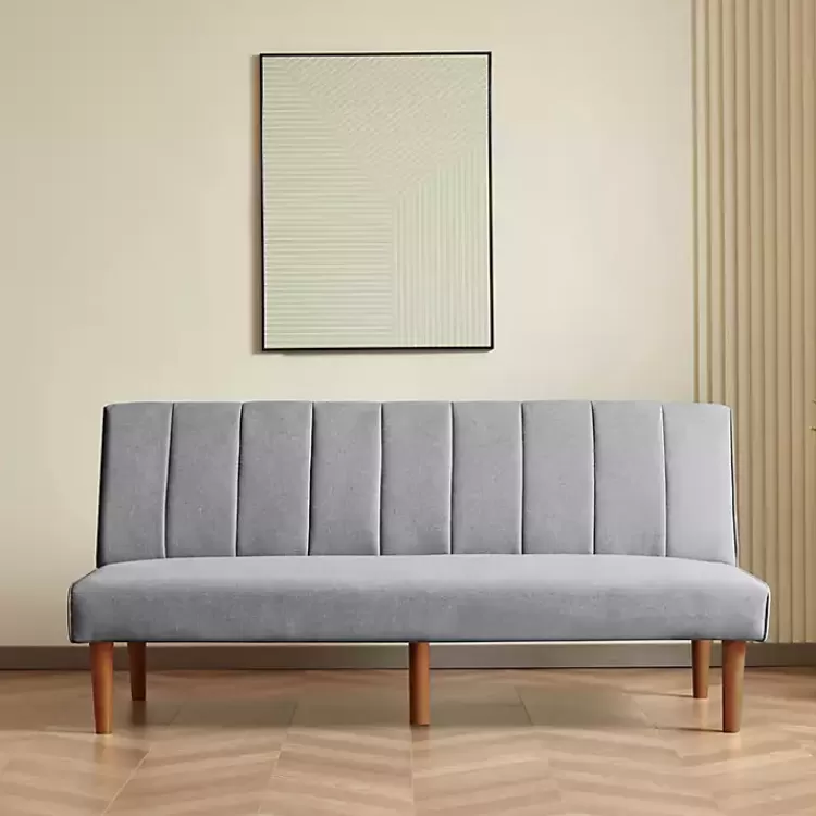 gray_woven_channel_convertible_sofa_2.webp Woven Channel Convertible Sofa>Kirklands Home Outlet
