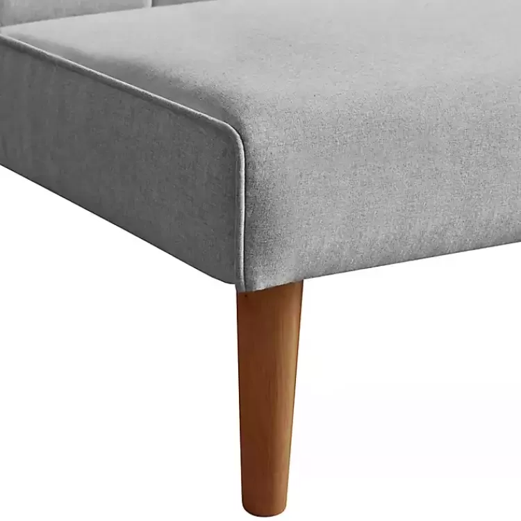 gray_woven_channel_convertible_sofa_3.webp Woven Channel Convertible Sofa>Kirklands Home Outlet