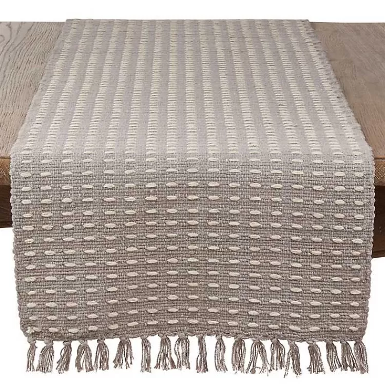 Woven Dash Cotton Table Runner>Kirklands Home Best Sale
