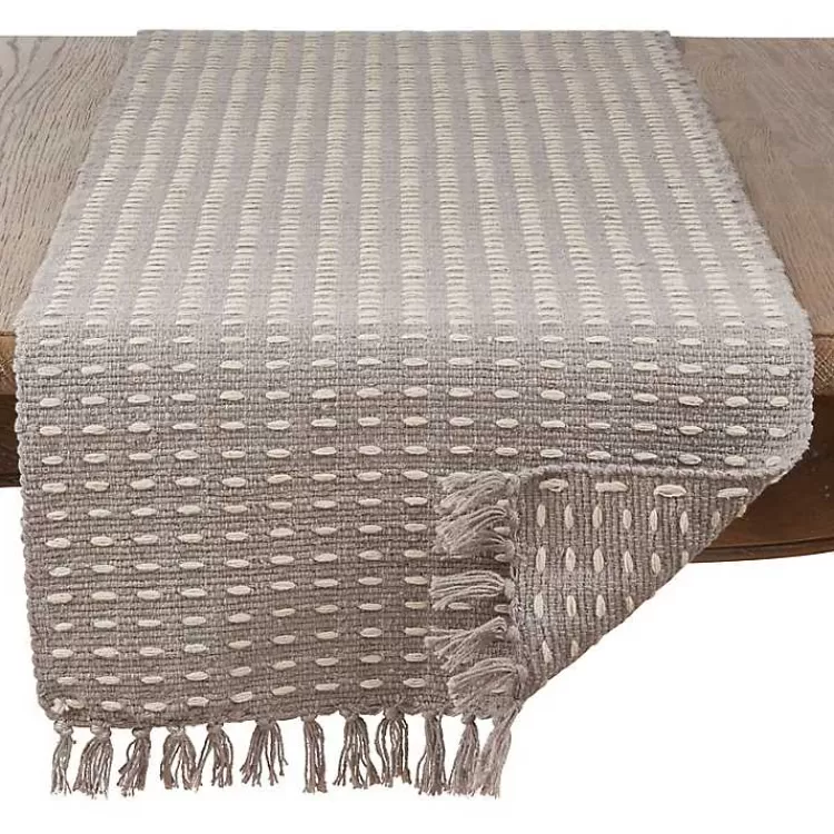 Woven Dash Cotton Table Runner>Kirklands Home Best Sale
