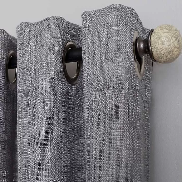 gray_woven_single_curtain_panel__in_4.webp Woven Single Curtain Panel, 84 in.>Kirklands Home New