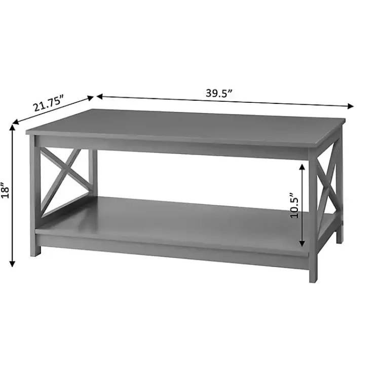 gray_xframe_single_shelf_coffee_table_4.webp X-Frame Single Shelf Coffee Table>Kirklands Home Cheap