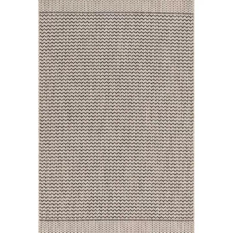 Gray Zig Zag Stripe Outdoor Area Rug, 5x7>Kirklands Home Cheap