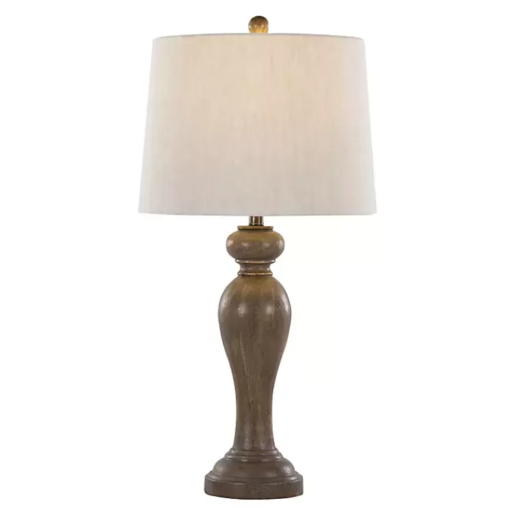 graybrown_spindle_table_lamps_set_of__3.webp Gray-Brown Spindle Table Lamps, Set of 2>Kirklands Home Cheap