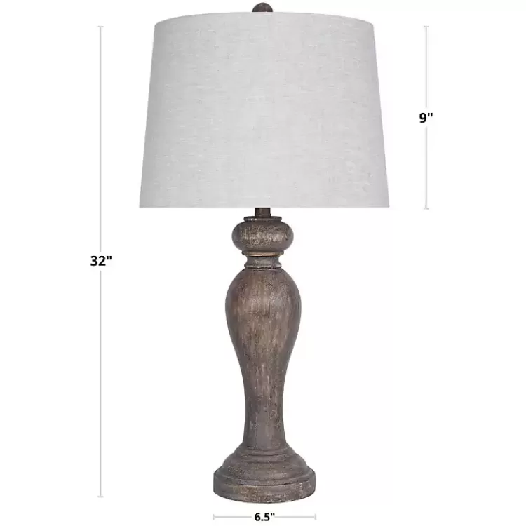 graybrown_spindle_table_lamps_set_of__5.webp Gray-Brown Spindle Table Lamps, Set of 2>Kirklands Home Cheap
