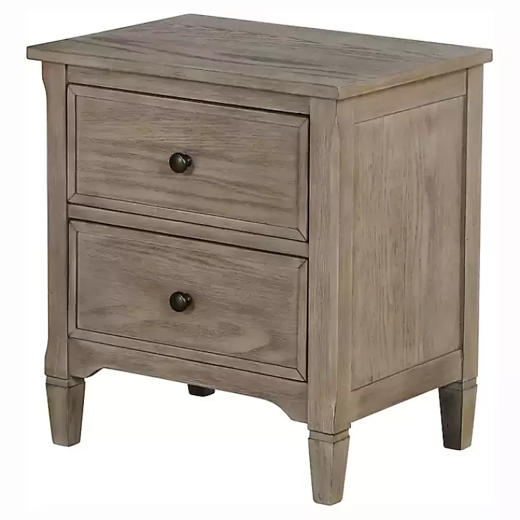 Graywash Wood 2-Drawer Lyla Nightstand>Kirklands Home Discount