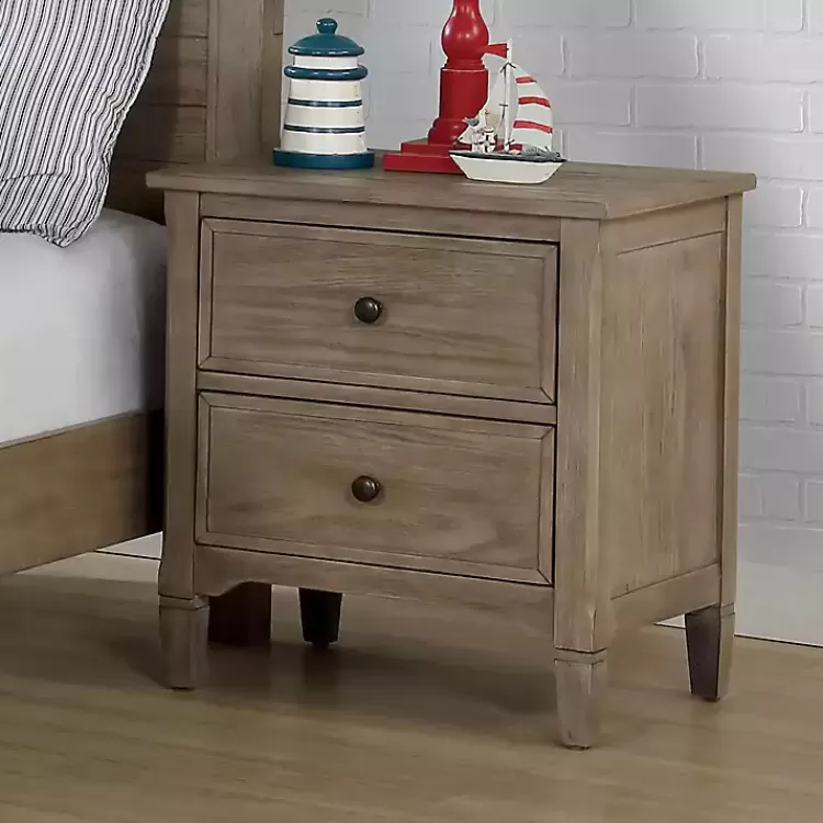Graywash Wood 2-Drawer Lyla Nightstand>Kirklands Home Discount