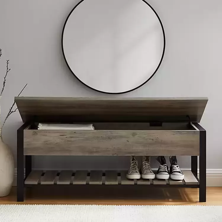 graywashed_lifttop_storage_bench_2.webp washed Lift-Top Storage Bench>Kirklands Home Sale