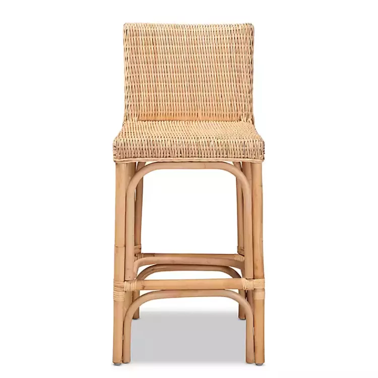 Greek Natural Rat Woven Counter Stool>Kirklands Home Sale