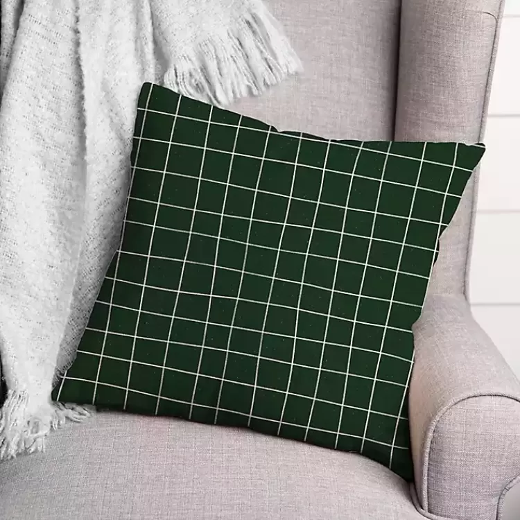 & White Grid Indoor/Outdoor Pillow>Kirklands Home Flash Sale