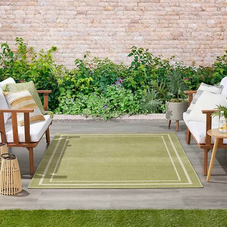 green_bordered_indooroutdoor_area_rug_x_5.webp Green Bordered Indoor/Outdoor Area Rug, 5x7>Kirklands Home Online