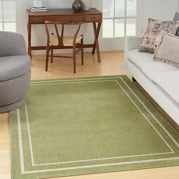 green_bordered_indooroutdoor_area_rug_x_6.webp Green Bordered Indoor/Outdoor Area Rug, 5x7>Kirklands Home Online