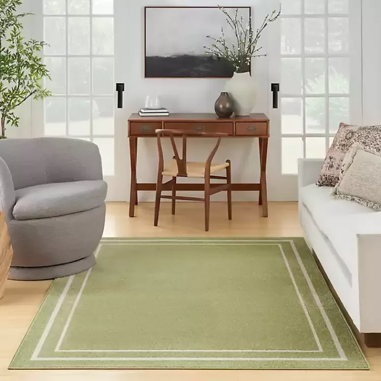 green_bordered_indooroutdoor_area_rug_x_8.webp Green Bordered Indoor/Outdoor Area Rug, 5x7>Kirklands Home Online