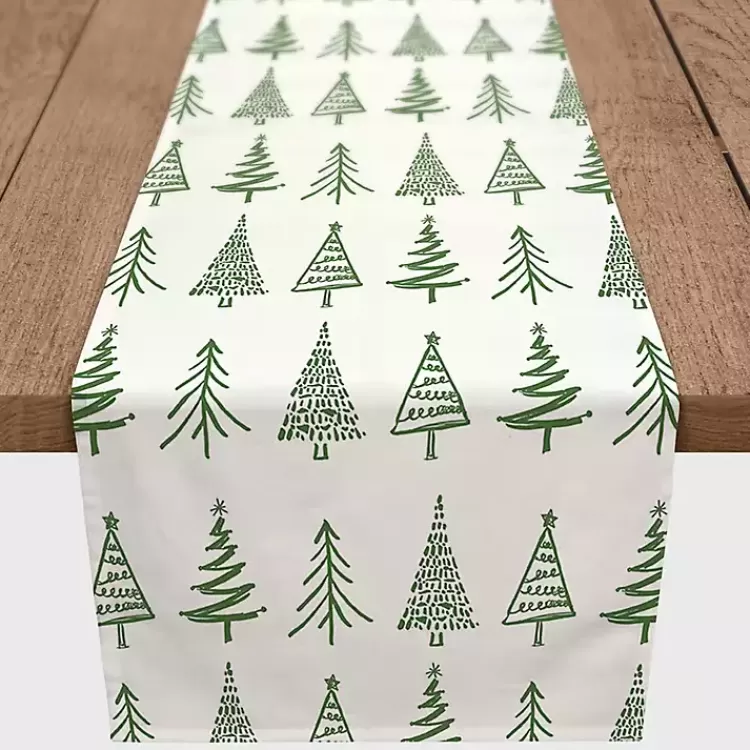 Green Christmas Tree Table Runner>Kirklands Home Clearance