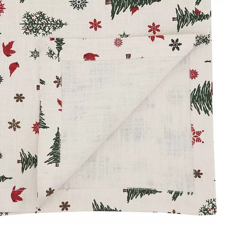 Green Christmas Trees and Snowflakes Table Runner>Kirklands Home Flash Sale