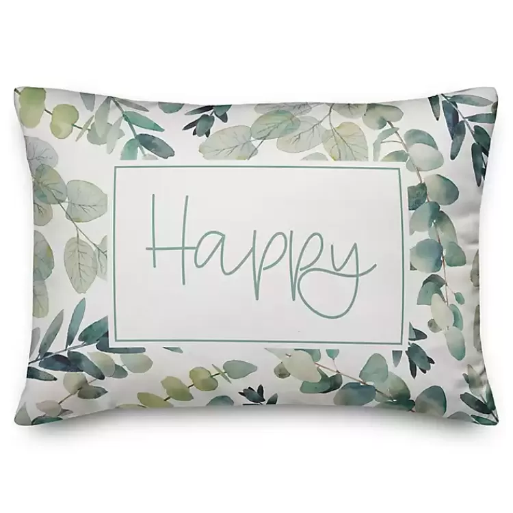 Eucalyptus Happy Outdoor Pillow>Kirklands Home Best