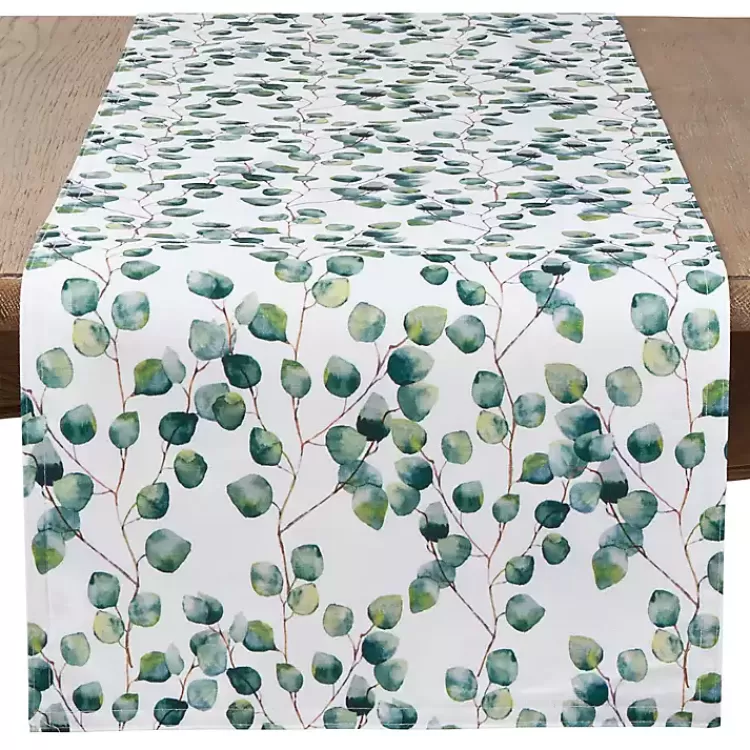 Eucalyptus Leaf Long Polyester Runner>Kirklands Home New