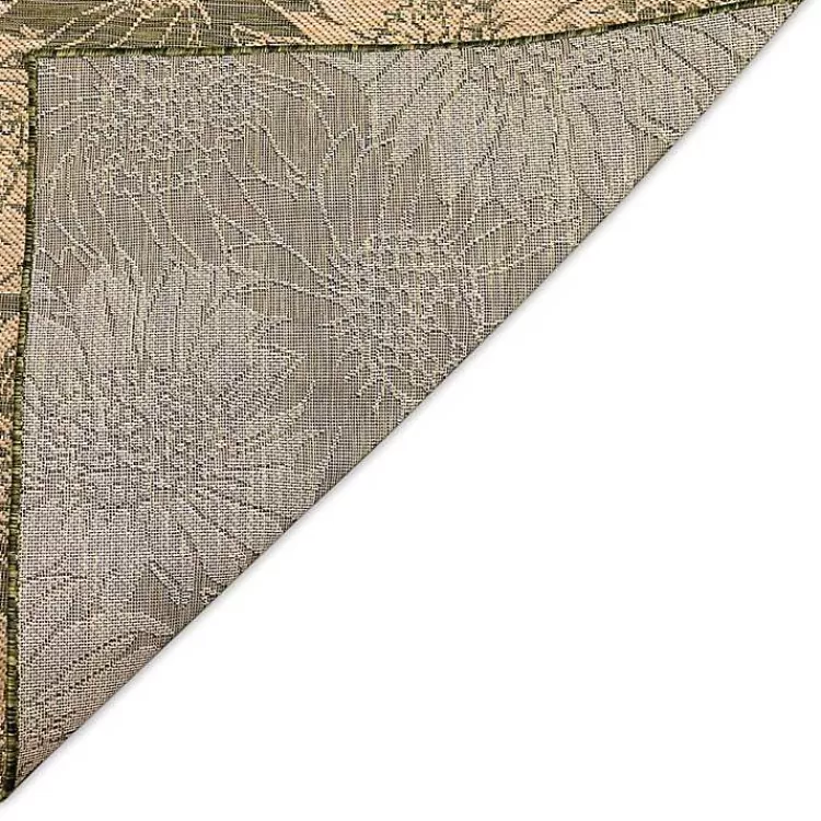 Green Floral Blooms Outdoor Area Rug, 4x7>Kirklands Home Fashion