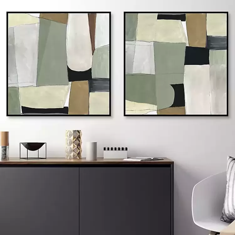 green_forms_framed_canvas_art_prints_set_of__3.webp Green Forms Framed Canvas Art Prints, Set of 2>Kirklands Home Outlet