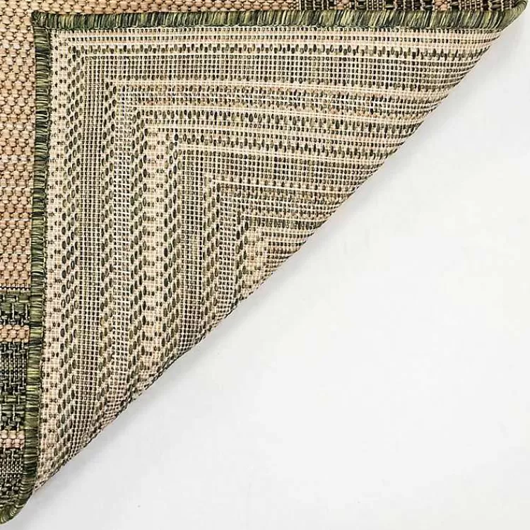 Green Framed Border Outdoor Area Rug, 7x9>Kirklands Home Fashion