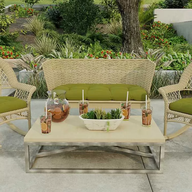 green_french_edge_outdoor_wicker_settee_cushion_3.webp French Edge Outdoor Wicker Settee Cushion>Kirklands Home Flash Sale