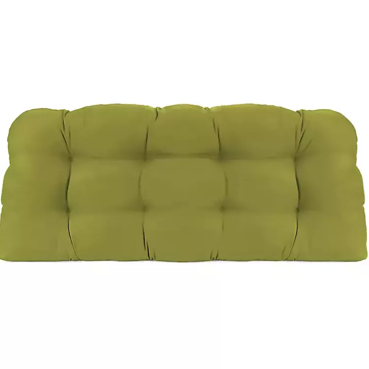green_french_edge_outdoor_wicker_settee_cushion_6.webp French Edge Outdoor Wicker Settee Cushion>Kirklands Home Flash Sale
