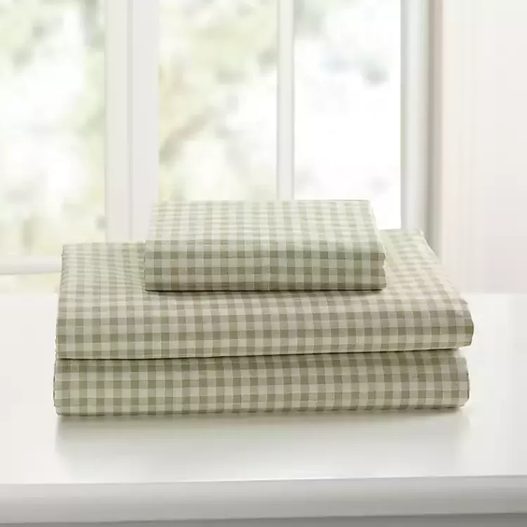Gingham 4-pc. Queen Sheet Set>Kirklands Home Flash Sale