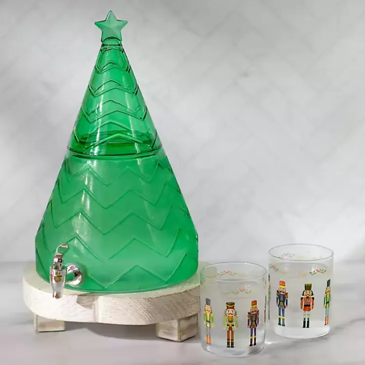 Glass Christmas Tree Drink Dispenser>Kirklands Home Cheap