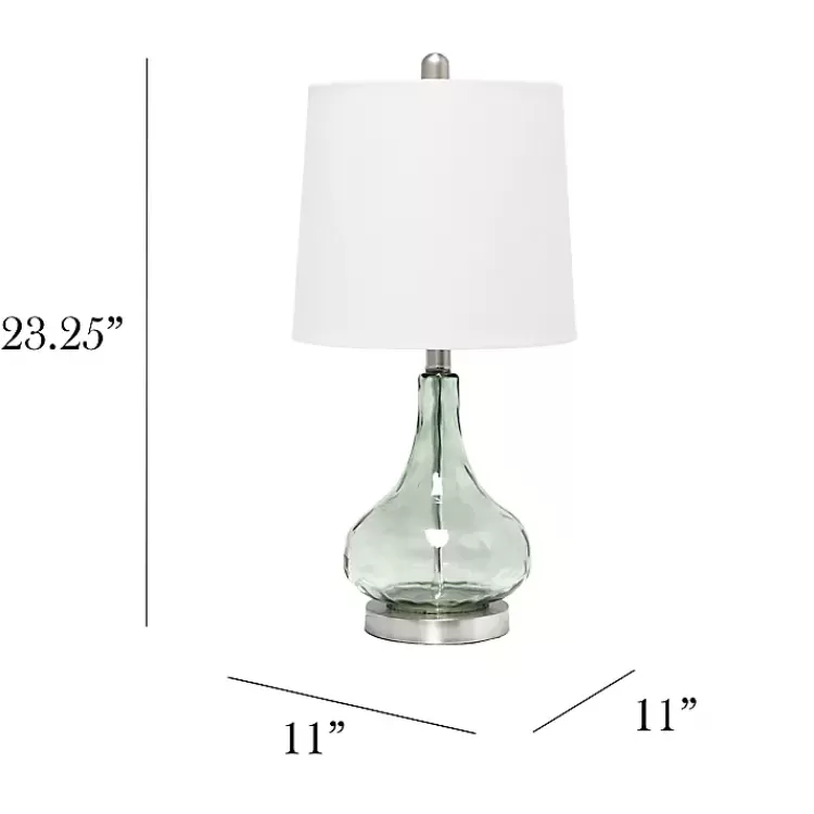 green_glass_ripple_table_lamp_2.webp Green Glass Ripple Table Lamp>Kirklands Home Fashion