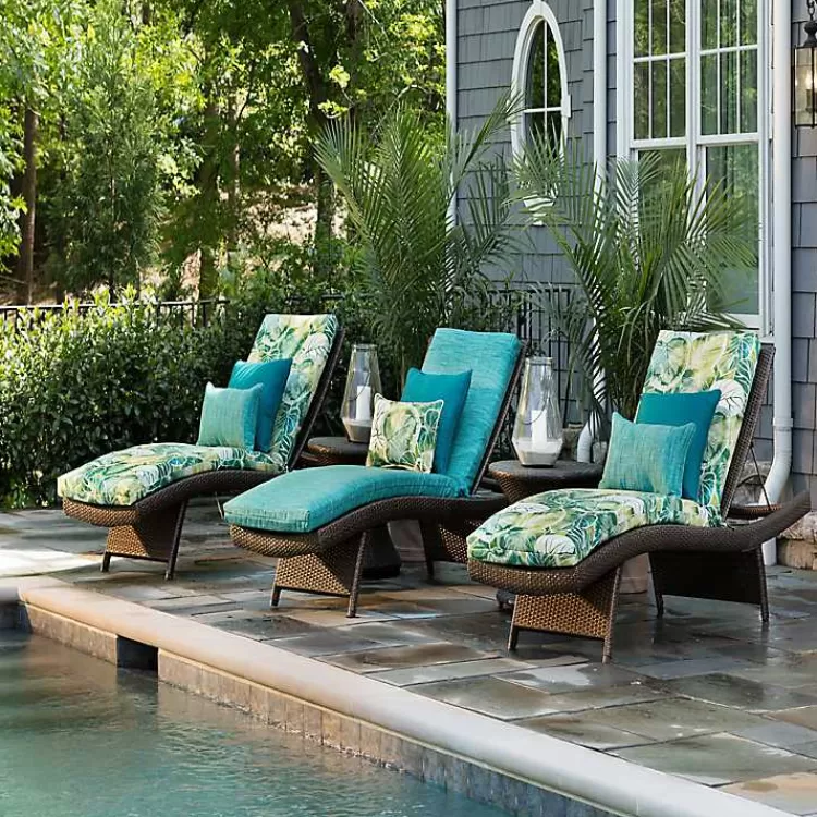 Green Lagoon Outdoor Chaise Cushion>Kirklands Home Cheap