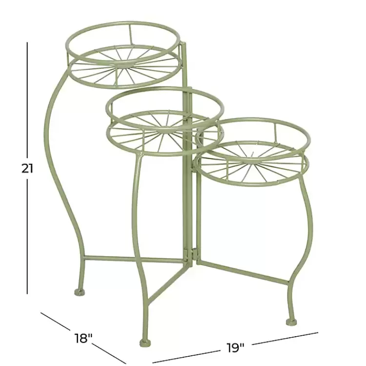green_metal_starburst_tier_plant_stand_4.webp Metal Starburst 3-Tier Plant Stand>Kirklands Home Best