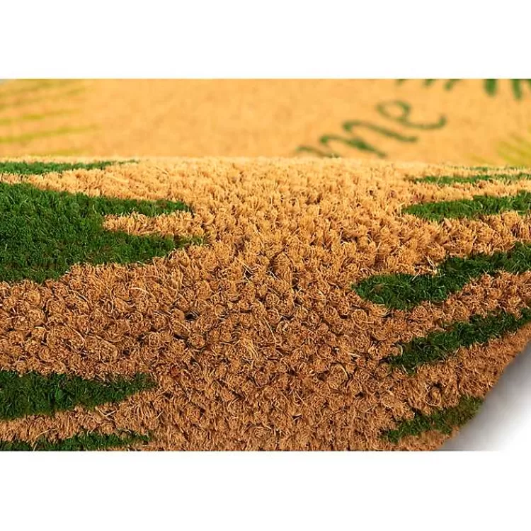 green_palm_fronds_welcome_coir_doormat_4.webp Green Palm Fronds Welcome Coir Doormat>Kirklands Home Cheap