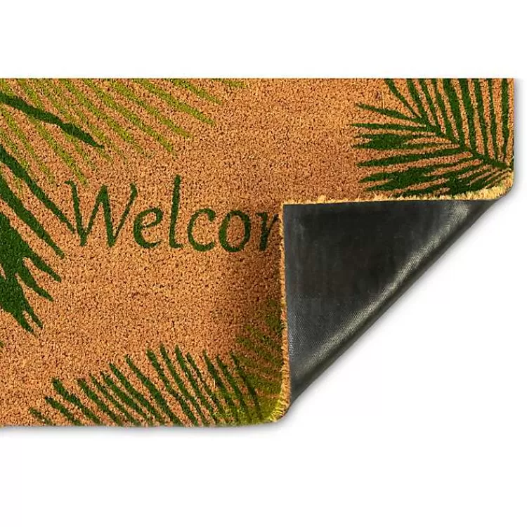 green_palm_fronds_welcome_coir_doormat_6.webp Green Palm Fronds Welcome Coir Doormat>Kirklands Home Cheap