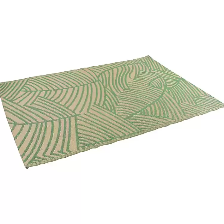 green_palm_leaf_outdoor_area_rug_x_2.webp Green Palm Leaf Outdoor Area Rug, 4x6>Kirklands Home Best Sale