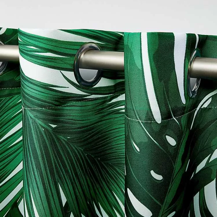 green_palm_leaf_outdoor_curtain_panel_set__in_2.webp Green Palm Leaf Outdoor Curtain Panel Set, 96 in.>Kirklands Home New