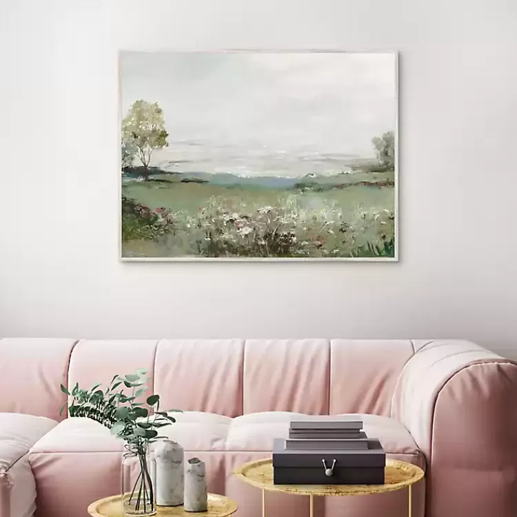 Green Prairie Field Framed Canvas Art Print>Kirklands Home Hot