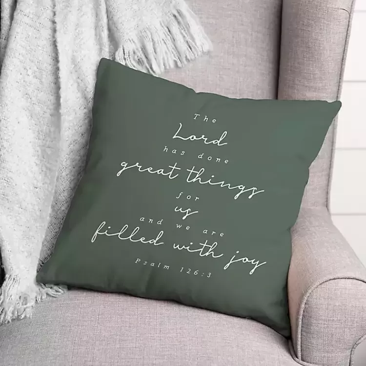 Psalm 126:3 Indoor/Outdoor Pillow>Kirklands Home Best