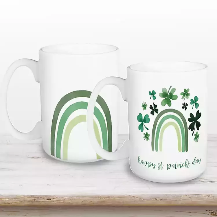 Green Rainbow St. Patrick's Day Mugs, Set of 2>Kirklands Home Sale