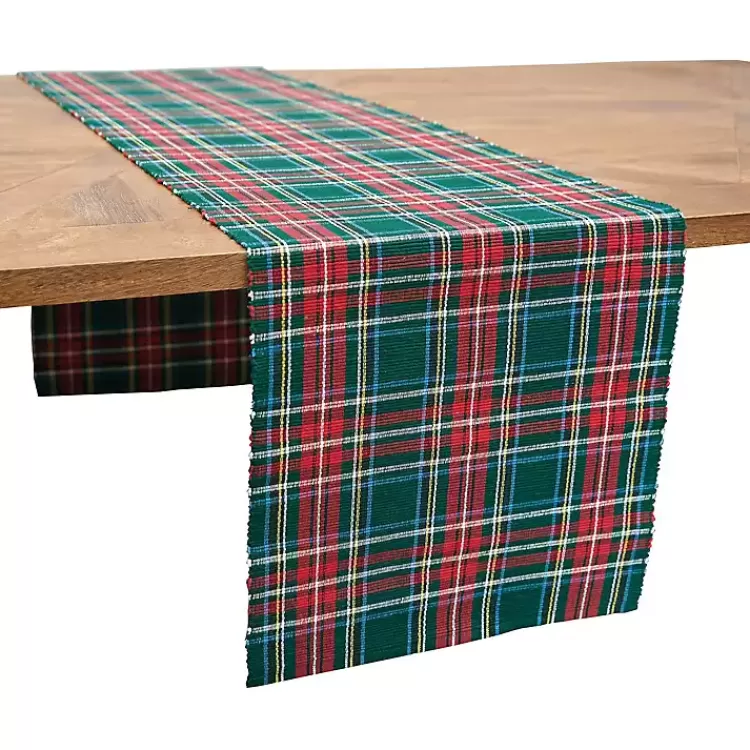 Red Jewel Plaid Christmas Table Runner>Kirklands Home Discount