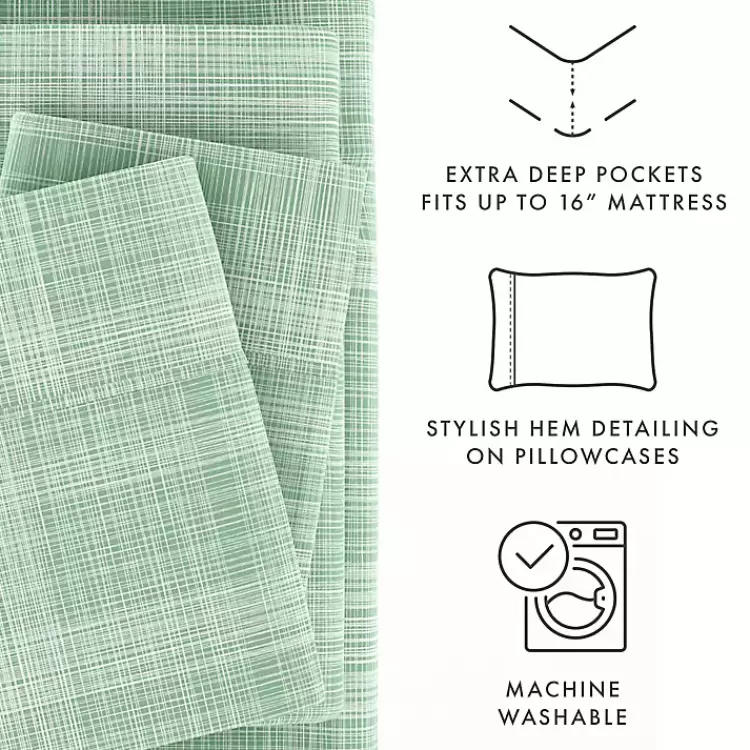 green_soft_thatch_pc_twin_sheet_set_5.webp Soft Thatch 3-pc. Twin Sheet Set>Kirklands Home Fashion