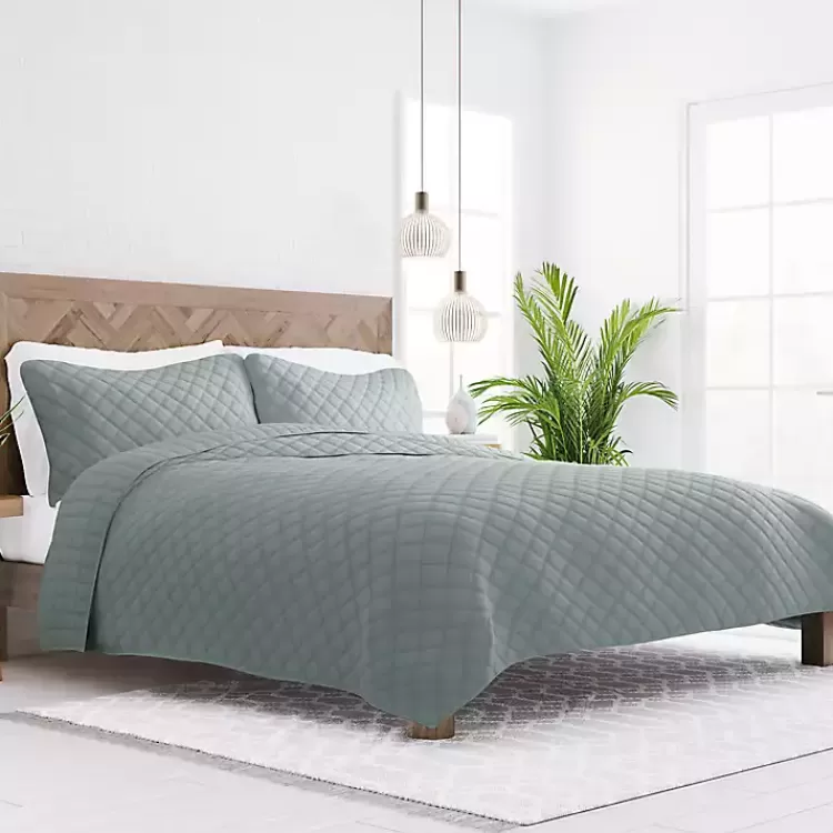 Stitched Diamond 3-pc. King Quilt Set>Kirklands Home Store